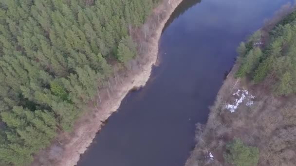 Вид з повітря на річку — стокове відео