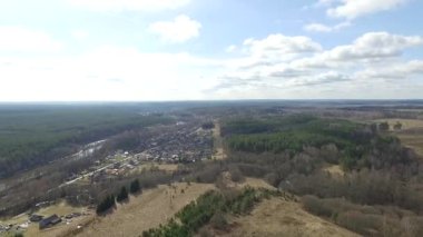 Uçuş bitti küçük şehirde mesafe