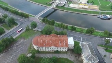 Şehrin Nehri yakınında üzerinde havadan görünümü 