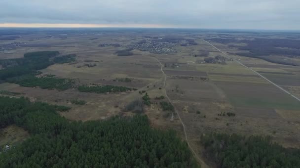 Vista aérea sobre el país — Vídeo de stock