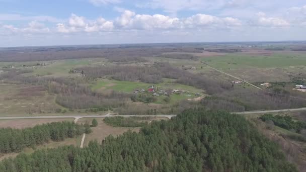 Luchtfoto uitzicht Over het land — Stockvideo