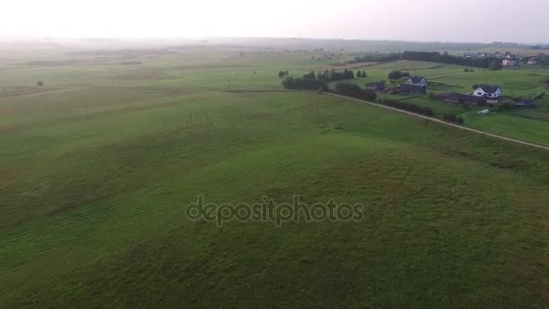 Lot nad piękny krajobraz — Wideo stockowe