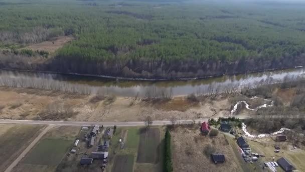 Latające nad drogi i rzeki — Wideo stockowe