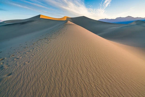 Wunderschöne Landschaft Der Mesquite Flachen Sanddünen Death Valley Nationalpark Kalifornien — Stockfoto