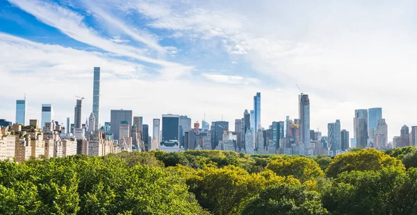 Central Park New York Usa Central Park Manhattan Skyline Sunny — Stock Photo, Image