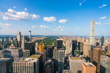 New York, ABD. Akşam 8-24-17: Central Park 'la New York silueti.