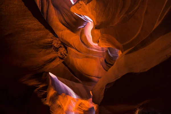 Linda Formações Arenito Antelope Canyon Superior Página Arizona Eua — Fotografia de Stock