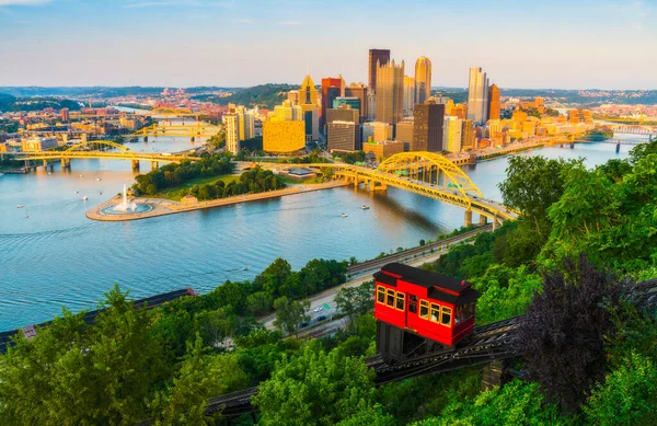 Pittsburgh Pennsylvania 2017 Hermosa Pittsburgh Atardecer —  Fotos de Stock