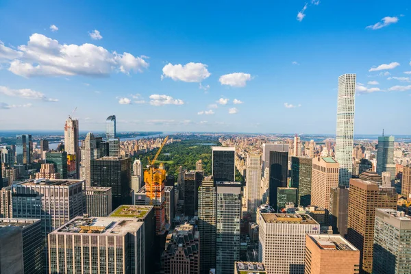 New York Usa New York Skyline Evening Central Park — Stock Photo, Image