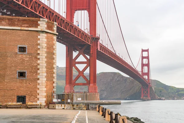 Golden Gate Mattino Con Nebbia Come Solito San Francisco California — Foto Stock