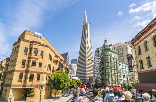 Scen Centrum San Francisco Med Hel Del Byggnad Dagen För — Stockfoto