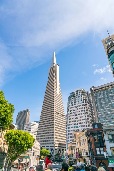 Scen Centrum San Francisco Med Hel Del Byggnad Dagen För — Stockfoto