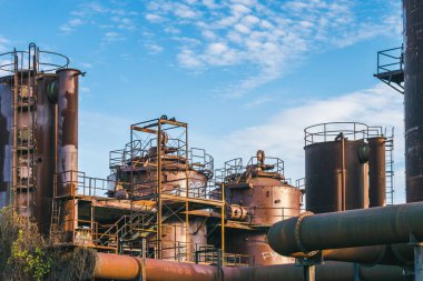 Güneşli bir günde Doğalgaz Parkı, Seattle, Washington, ABD.