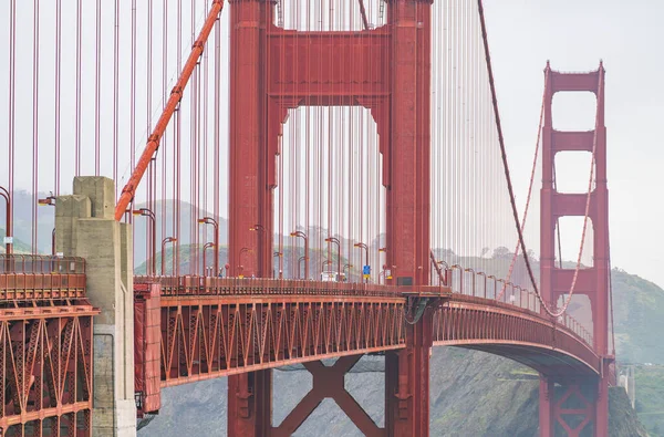 Puerta Dorada Mañana Con Niebla Como Costumbre San Francisco California — Foto de Stock