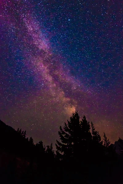 Vista Panorámica Vía Láctea Estrella Sobre Lago Diablo Parque Nacional —  Fotos de Stock