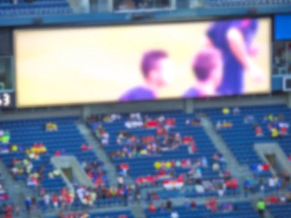 Cena Grande Outdoor Branco Levou Com Monte Fãs Grande Estádio — Fotografia de Stock