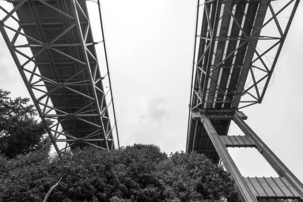 Scene Narrows Steel Bridge Tacoma Washington Usa — Stock Photo, Image