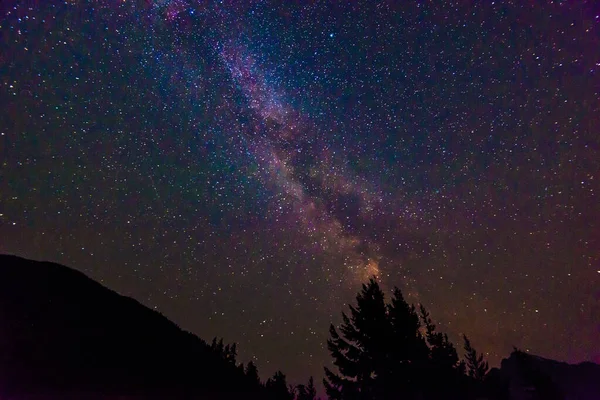 Vedere Pitorească Calea Lactee Stea Deasupra Lacului Diablo Din Parcul — Fotografie, imagine de stoc