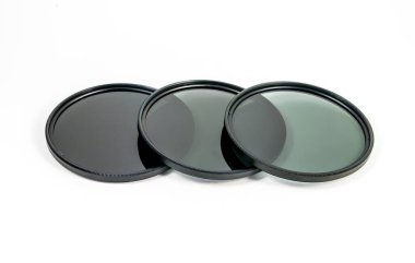 camera nd (Neutral-density ) filter on white background. clipart