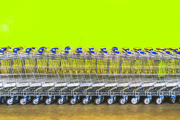 Lot Cart Row — Stock Photo, Image