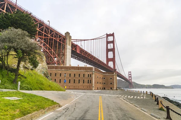 Porte Dorée Matin Avec Brouillard Comme Habitude San Francisco Californie — Photo