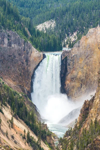 Upper Falls Day Yellow Stone Yellowstone National Park Wyoming Usa — Stock Photo, Image