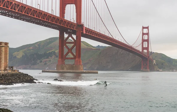 Porte Dorée Matin Avec Brouillard Comme Habitude San Francisco Californie — Photo