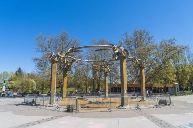 Güneşli bir günde Riverfront Park, Spokane, Washington, ABD. düzenleyici kullanımı için sadece 04 / 17 / 16.
