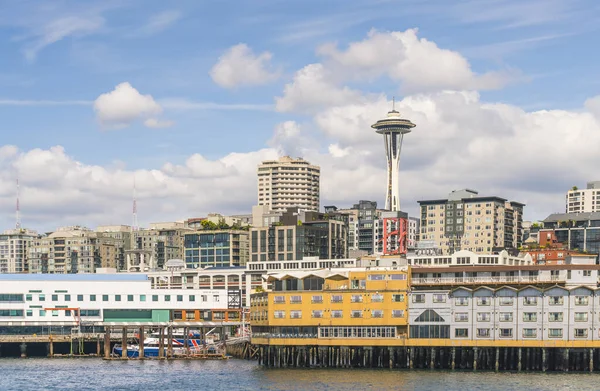 Seattle Wetr Frente Dia Ensolarado Seattle Washington Eua Apenas Para — Fotografia de Stock