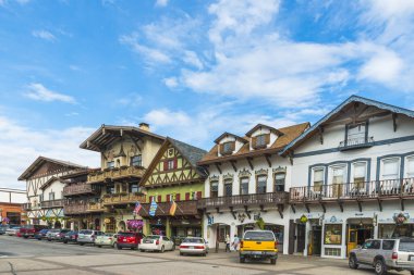 scene of downtown Leavenworth,german town in america,Washington,usa.  -for editorial use only    -02/06/15. clipart