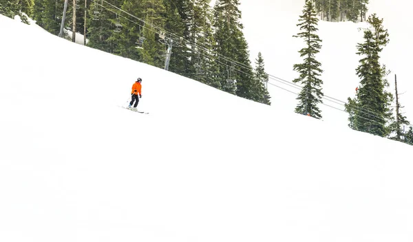 Montagne Neige Dans Station Ski — Photo