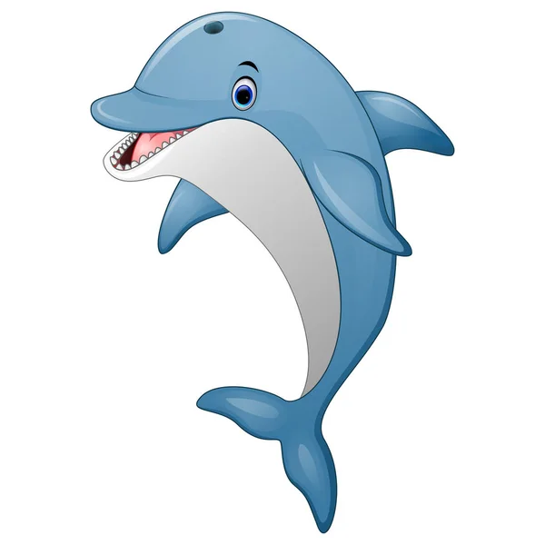 Staande Dolphin cartoon — Stockvector