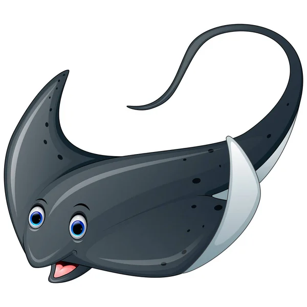 Peixes de raia marinha de desenhos animados —  Vetores de Stock