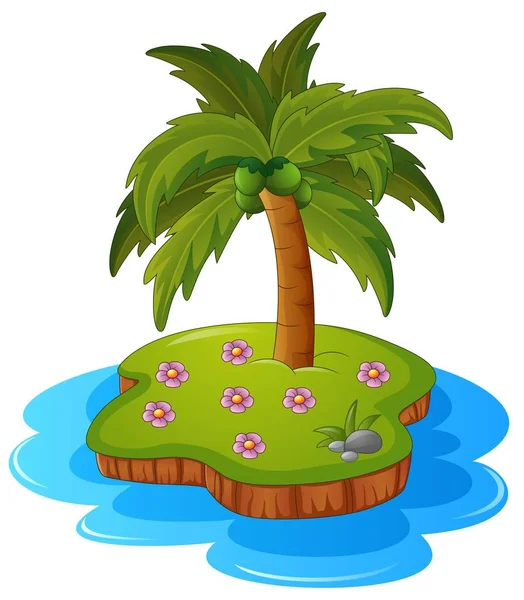 Île tropicale nature — Image vectorielle