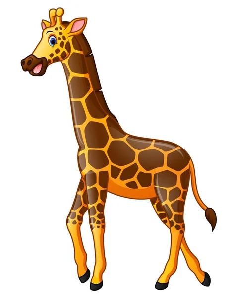 Glücklicher Giraffen-Cartoon — Stockvektor