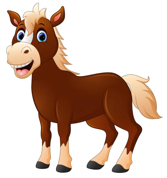 Schattig paard cartoon — Stockvector