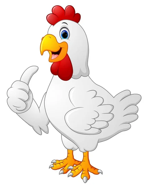 Cartoon rooster giving thumb up — Stock Vector