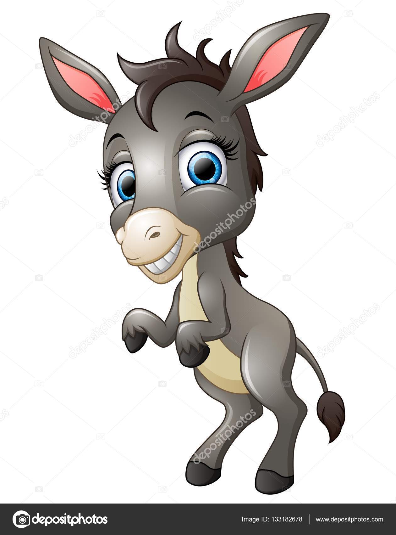 Cute donkey cartoon Stock Vector Image by ©dualoro #133182678