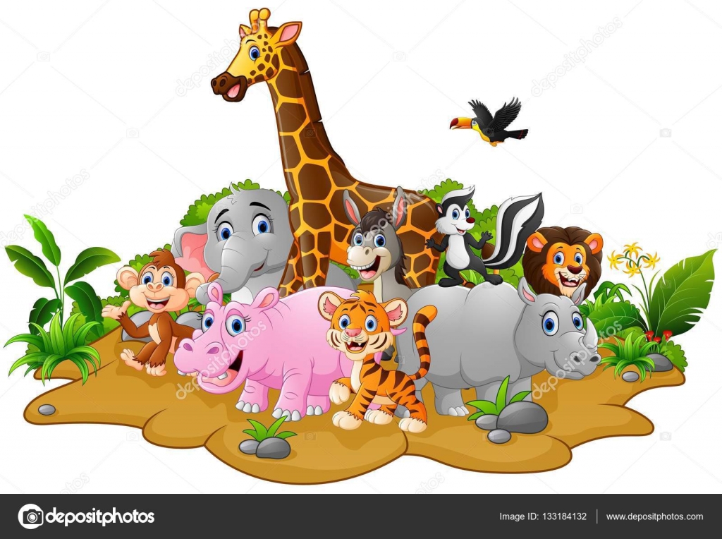Cartoon wild animals background Stock Vector Image by ©dualoro #133184132