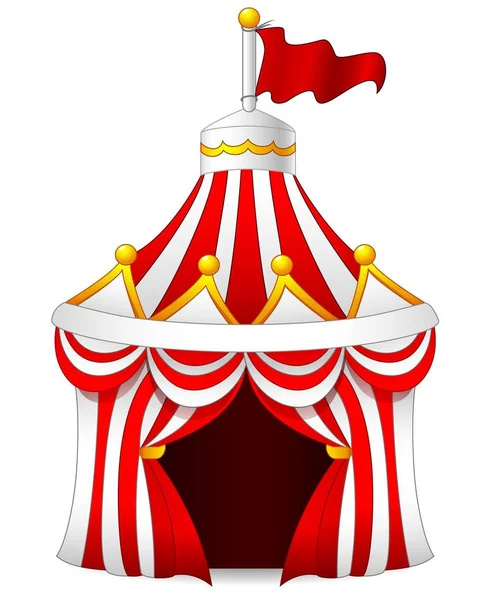 Circus tent isolated white background — Stock Vector