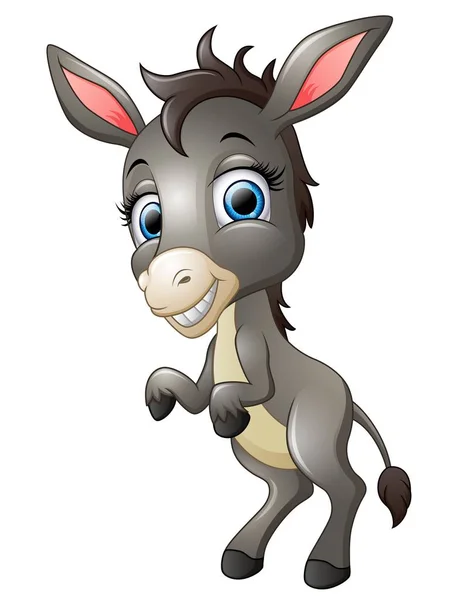 Desenho animado bonito burro — Vetor de Stock