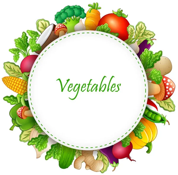 Illustration av färska grönsaker — Stock vektor