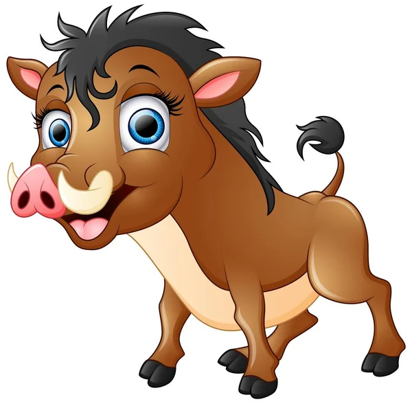 Happy cartoon wrattenzwijn — Stockvector