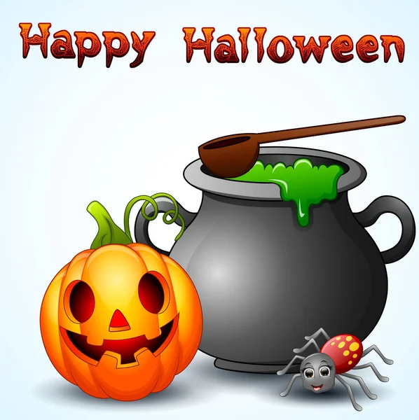 Ensemble de dessin animé équipement Halloween — Image vectorielle