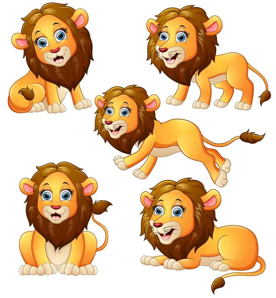 Un Leon De Bebe De Dibujos Animados Feliz De Pie Y Sonriendo Vectores Graficos Imagenes Vectoriales Depositphotos