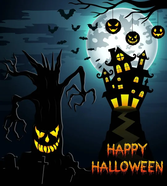 Tło noc Halloween — Wektor stockowy