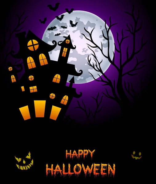 Halloween nacht achtergrond — Stockvector