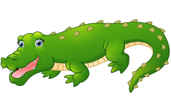 Mignon dessin animé Crocodile — Image vectorielle