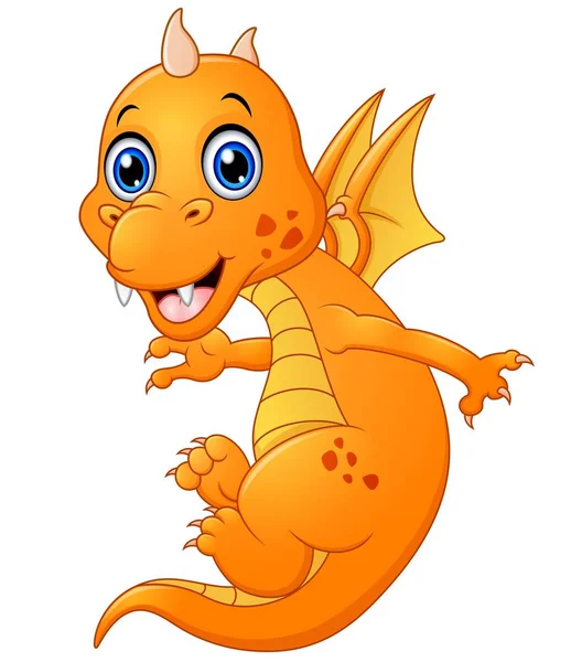 Cartoon baby dragon — Stockvector