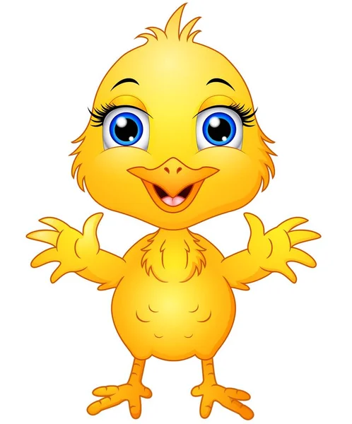 Cute baby chicken cartoon — Stock Vector